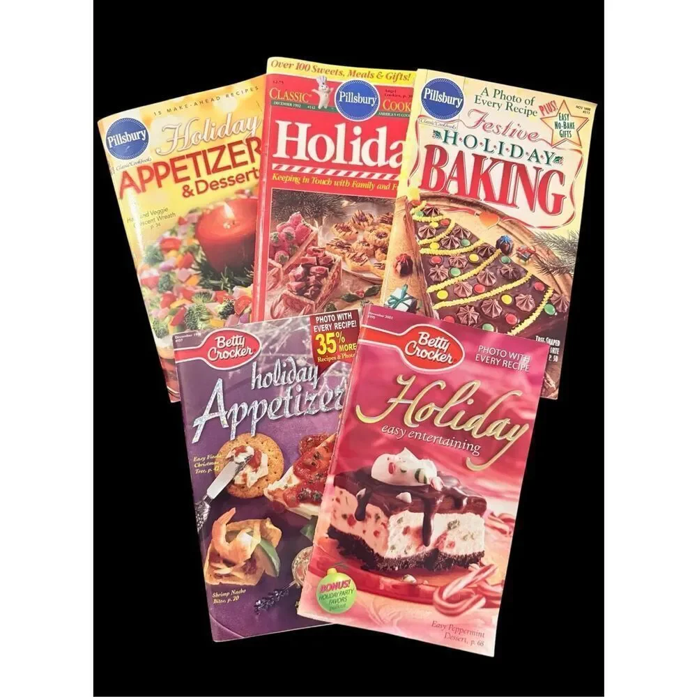 Pillsbury & Betty Crocker Holiday Cook Books Set of 5